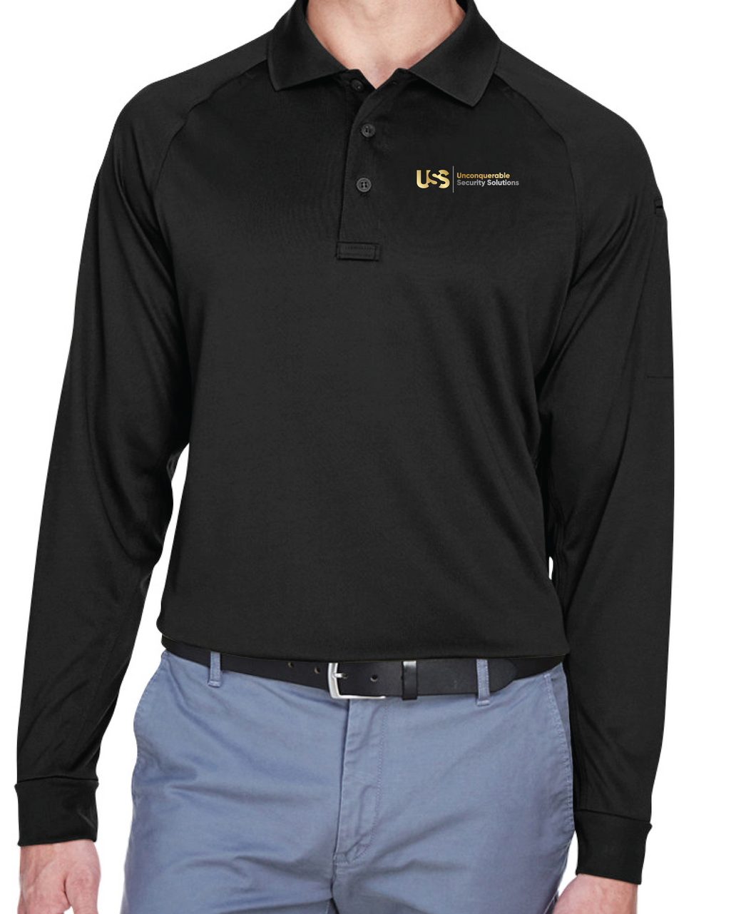 USSP, LLC Black Polo Shirts