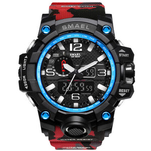 Men 50m Waterproof LED Quartz Sport Wristwatch